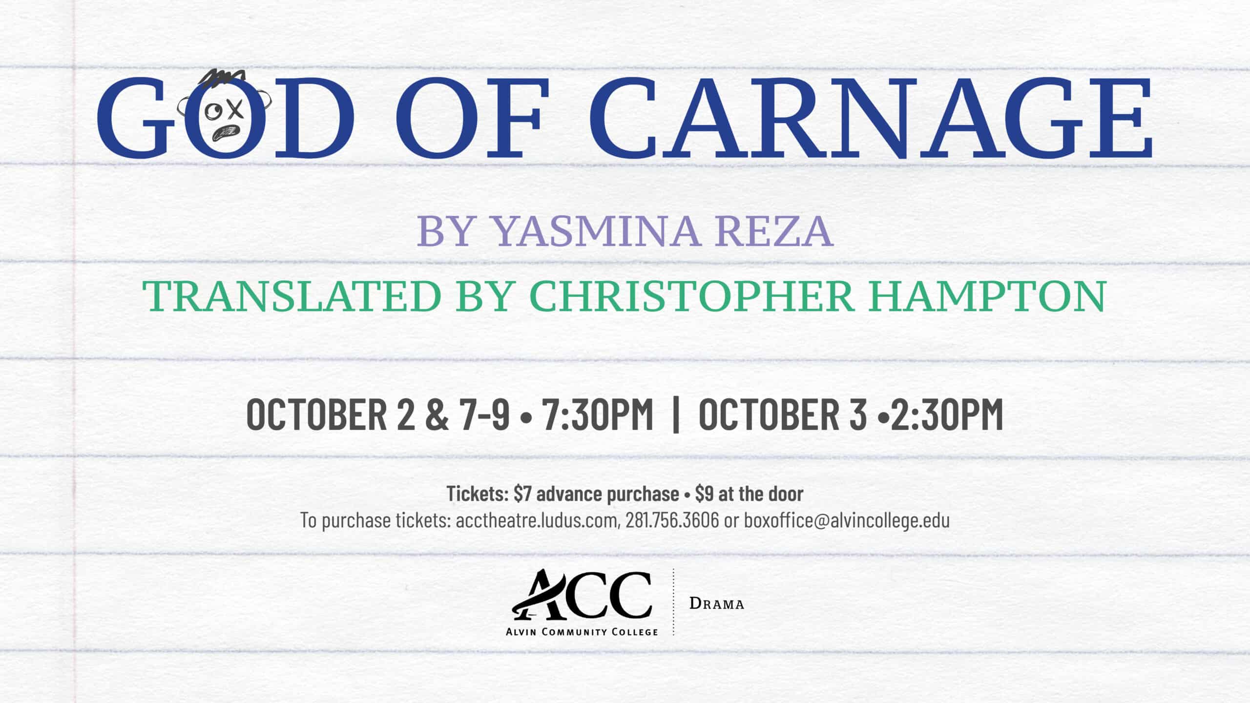 ACC Theatre Presents: God of Carnage